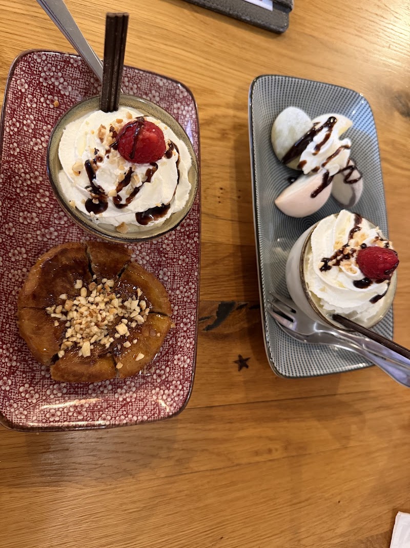 Desserts coréens, mochi et banane flambée